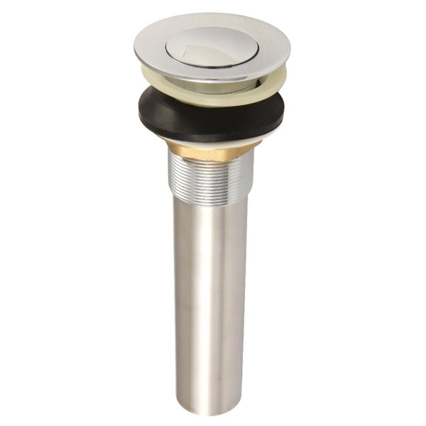 Kingston Brass KB6001 Complement Push-Up Drain W/ Overflow, Polished Chrome KB6001